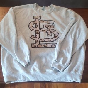 Stl Cardinals Leopard Crew Neck